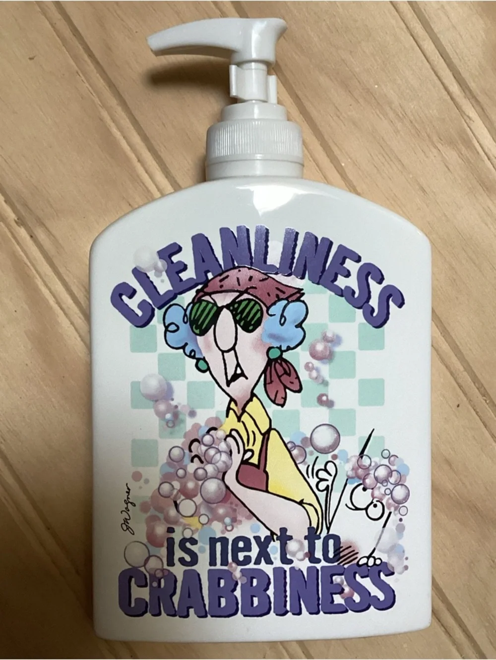 Vintage Hallmark Cleanliness Is Next to Crabbiness Maxine Hand Soap Dispenser